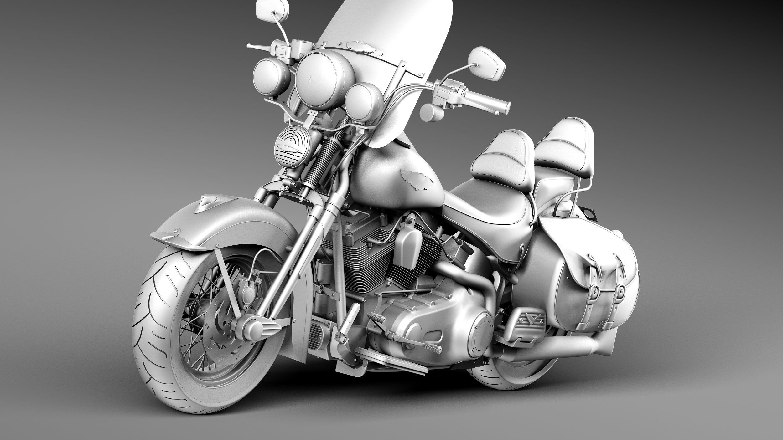 Harley-Davidson Springer FLSTS Heritage 2013 3D model_8