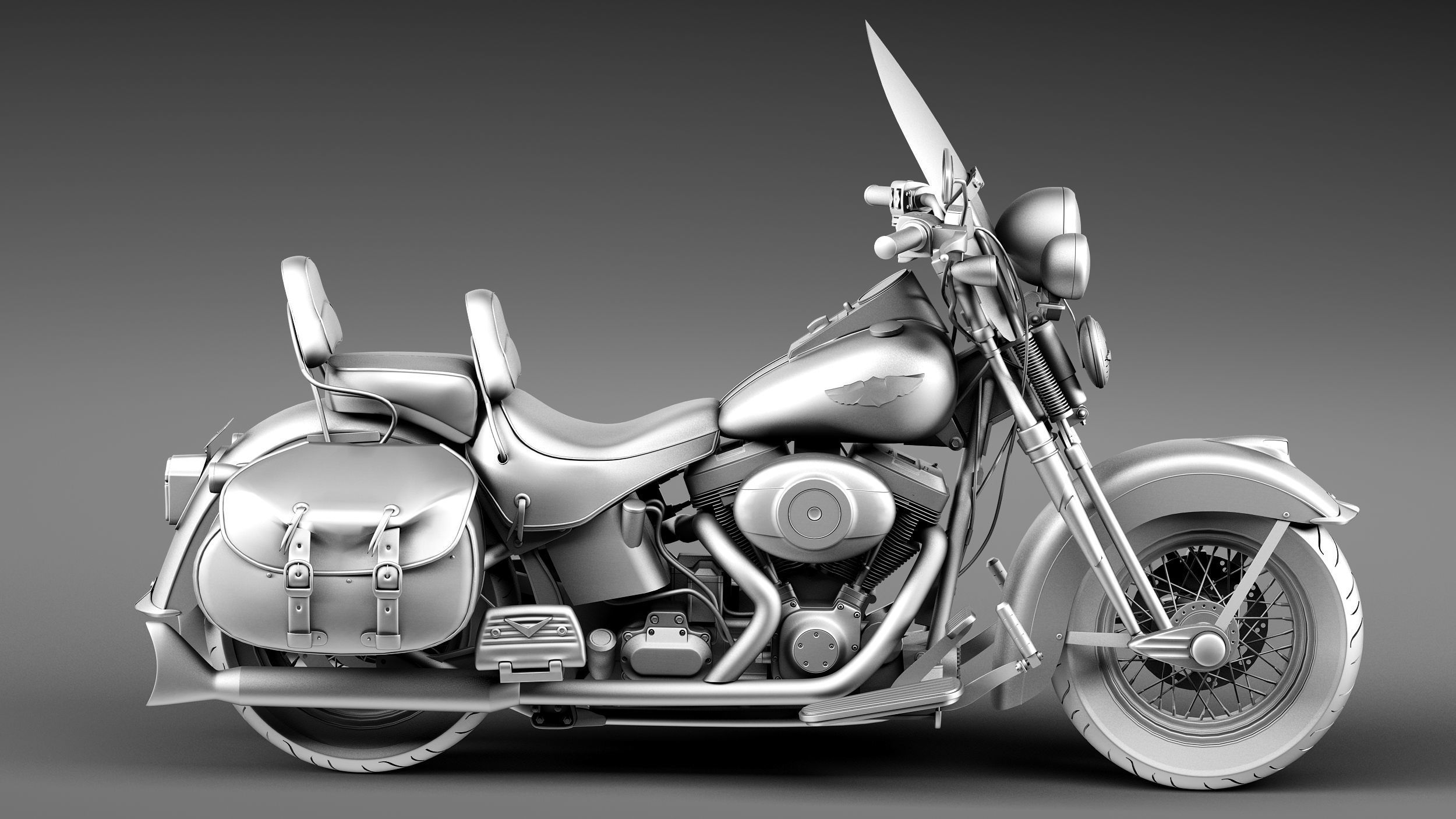 Harley-Davidson Springer FLSTS Heritage 2013 3D model_14