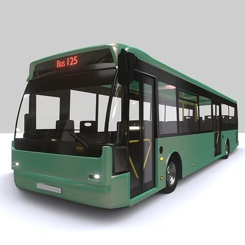 City Bus Low-poly 3D model