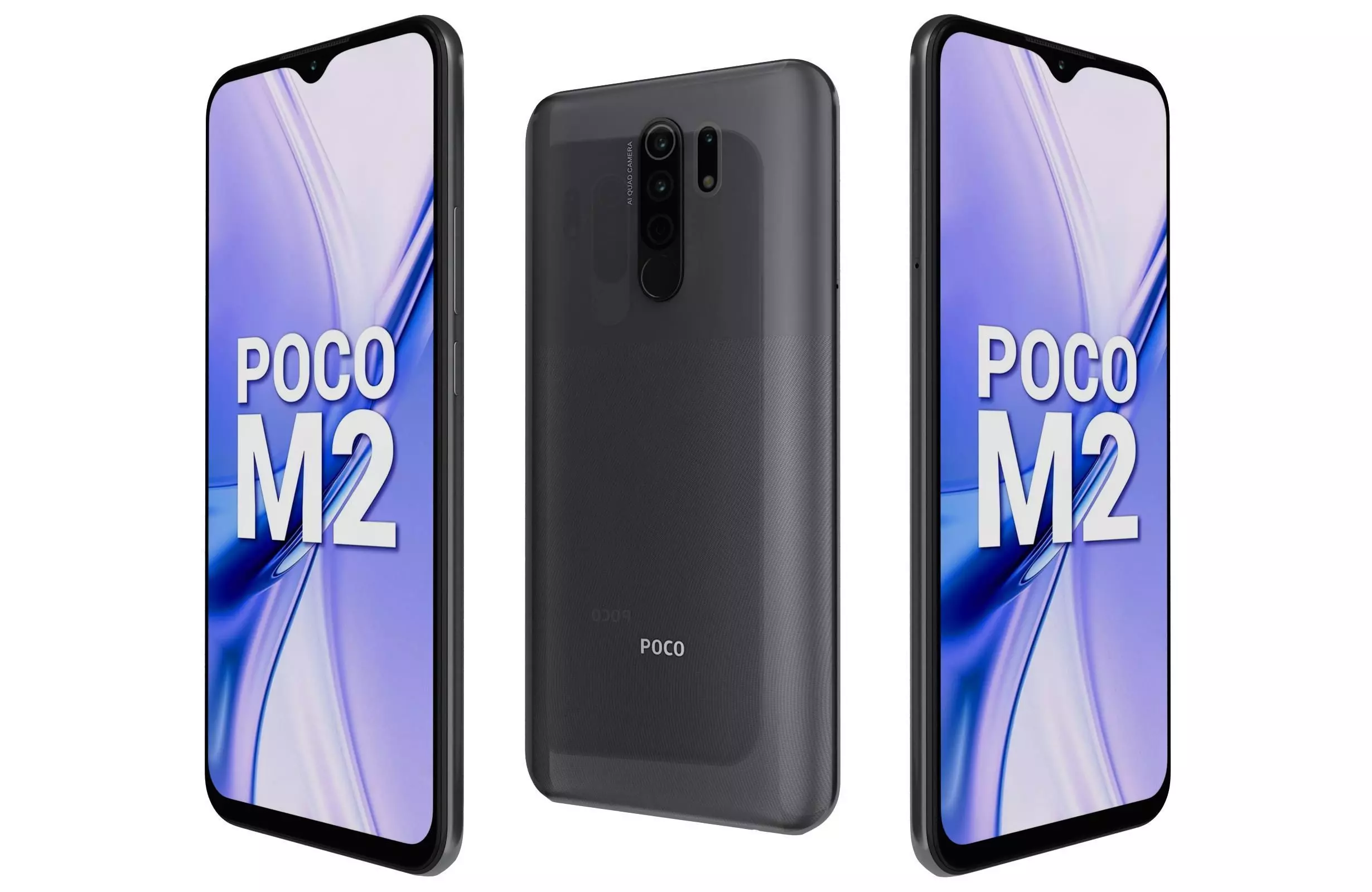 Xiaomi Poco M2 Pitch Black 3D model