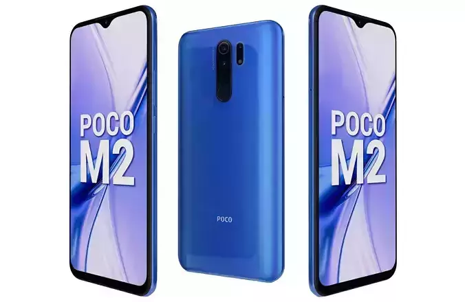 Xiaomi Poco M2 Slate Blue 3D model
