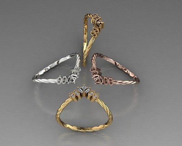 ringssssss 3d three rings 3D print model