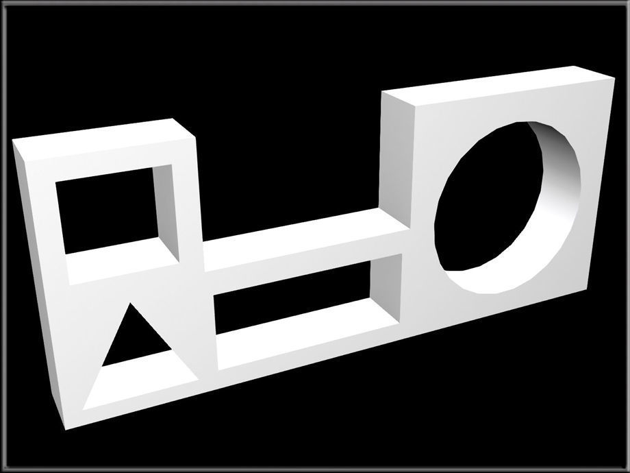 Display Shelf Low-poly 3D model_1