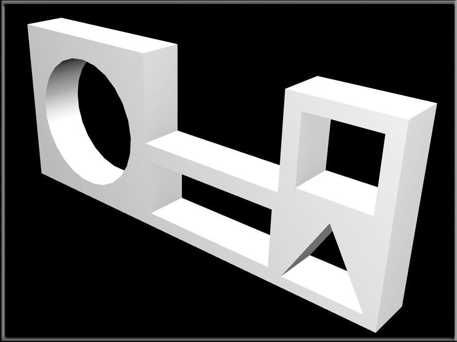 Display Shelf Low-poly 3D model_2