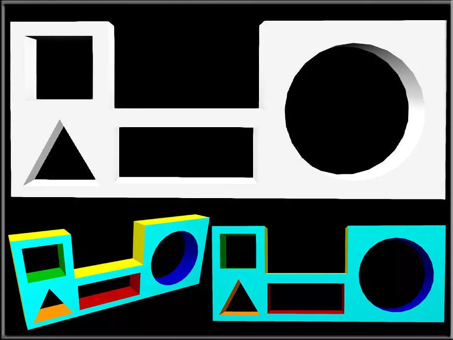 Display Shelf Low-poly 3D model_0