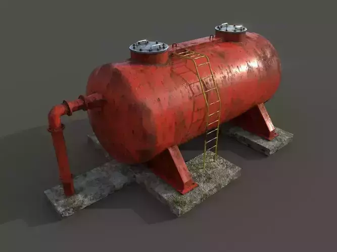 Oil tank Low-poly 3D model