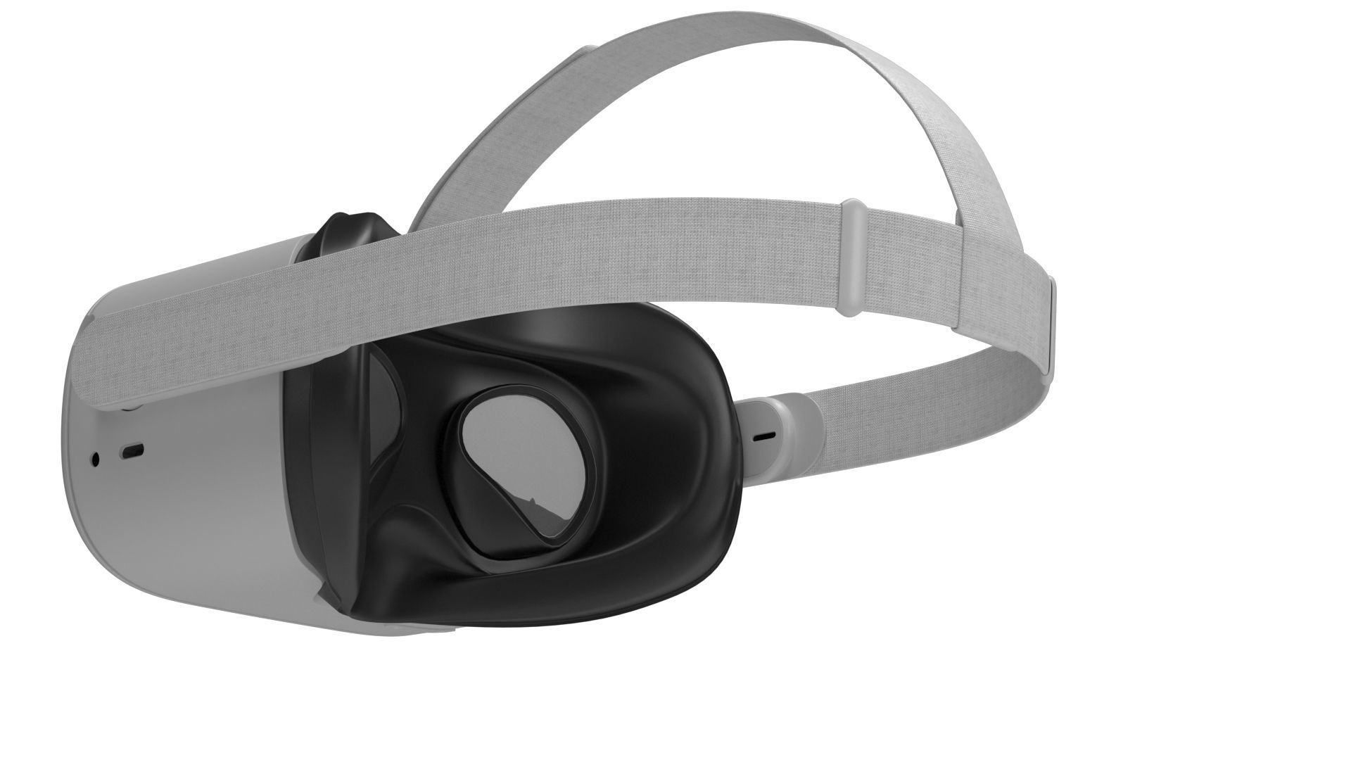 Oculus Quest 2 with Controllers 3D model_7