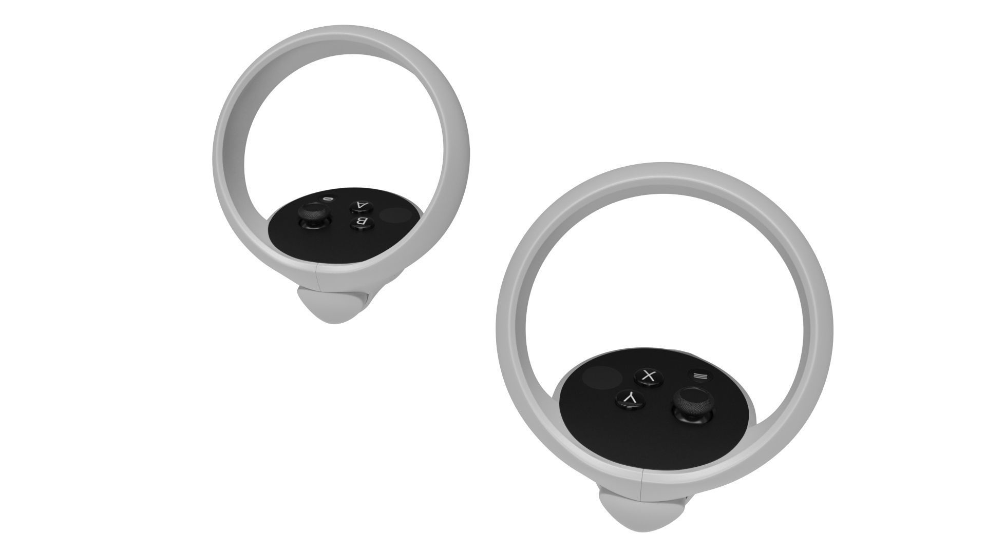 Oculus Quest 2 with Controllers 3D model_33