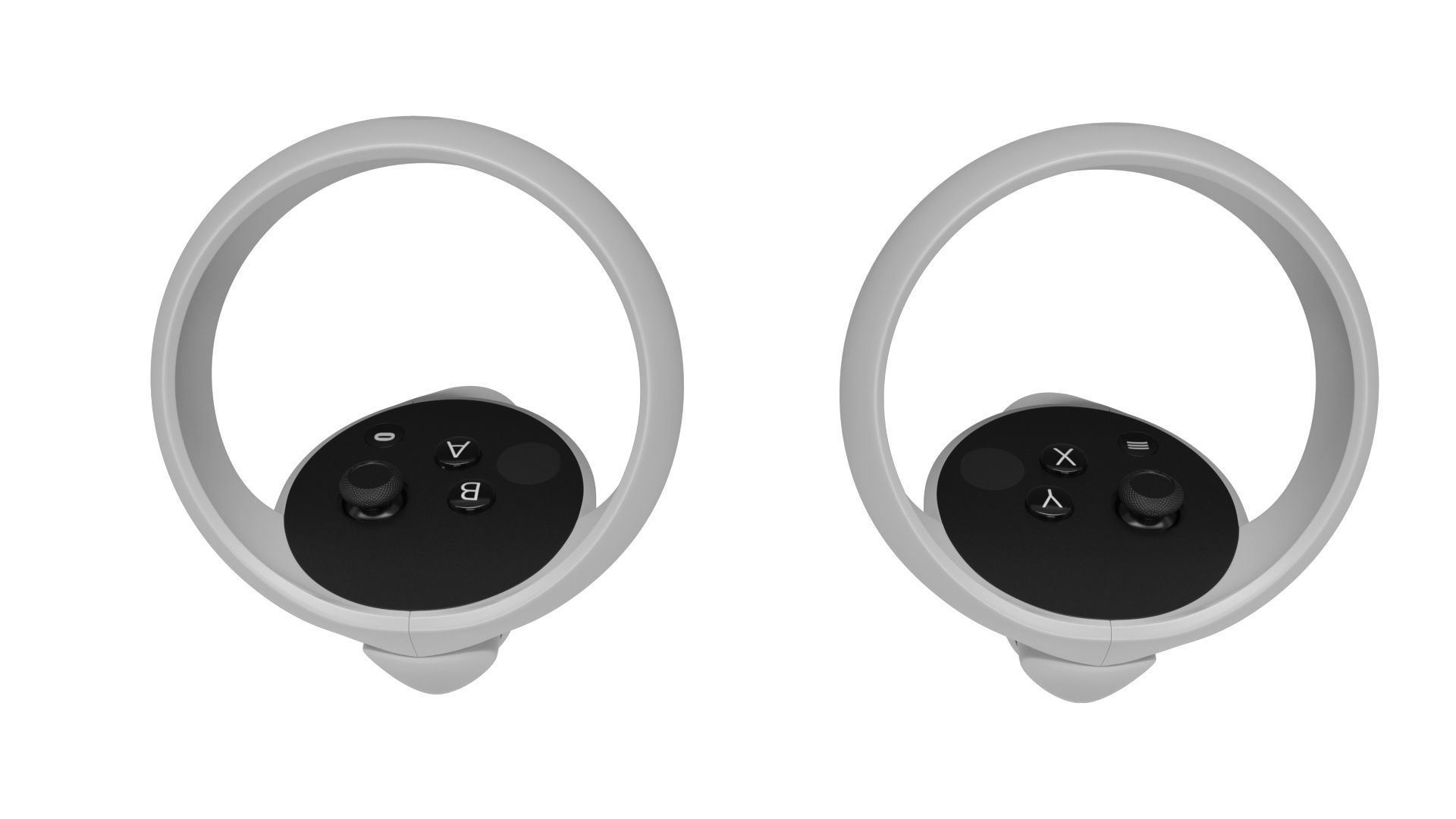 Oculus Quest 2 with Controllers 3D model_30