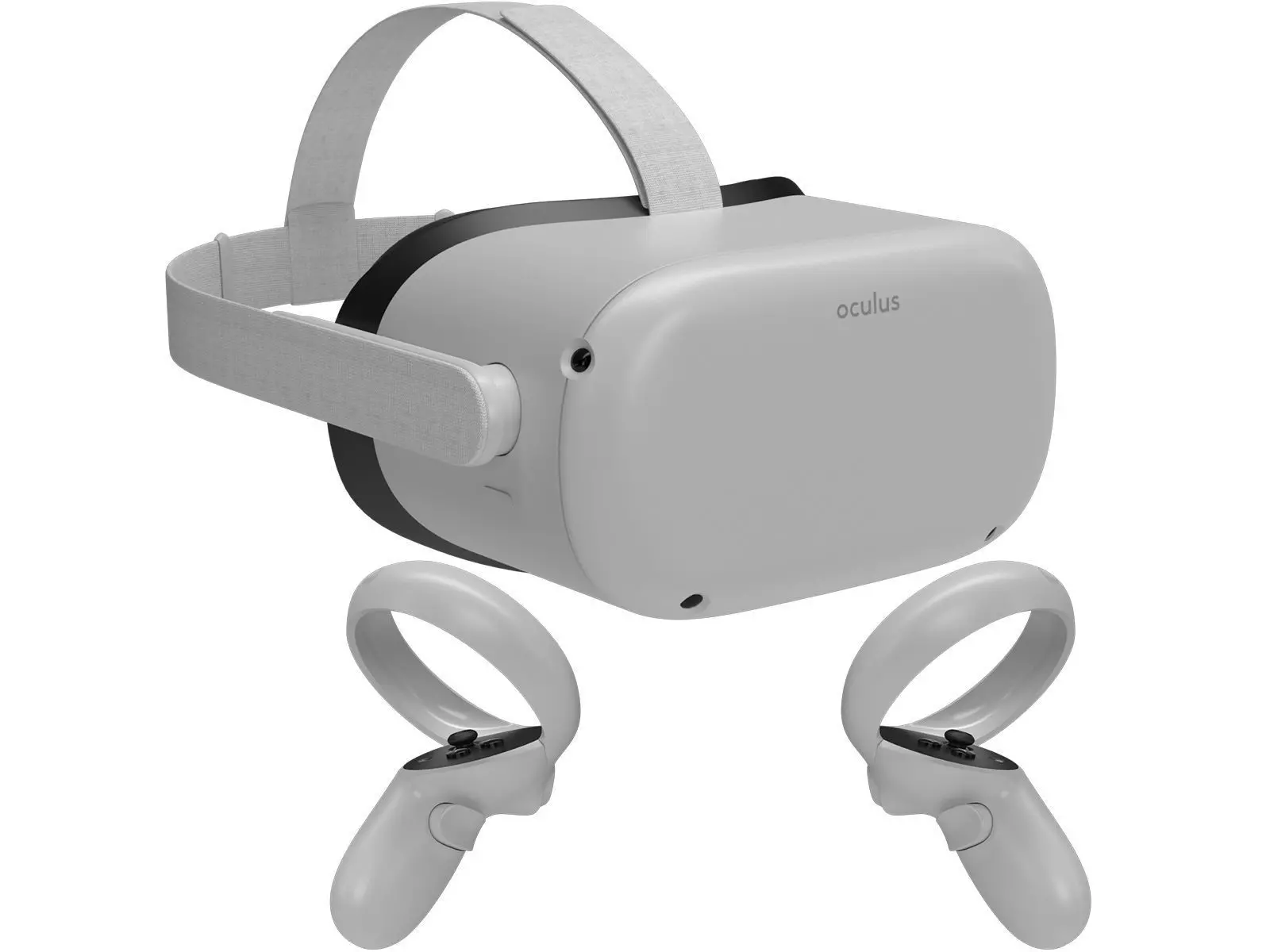 Oculus Quest 2 with Controllers 3D model_0