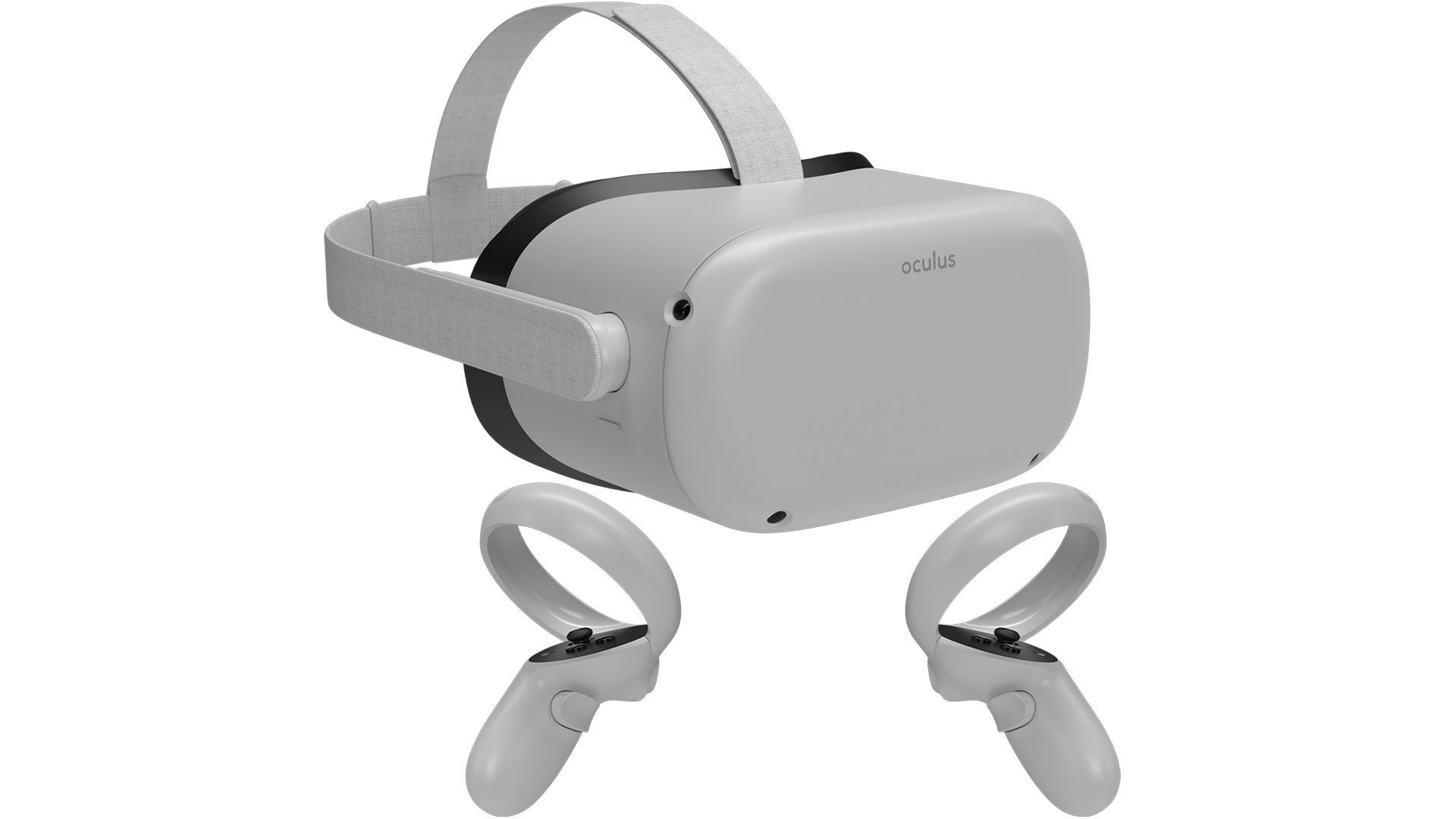 Oculus Quest 2 with Controllers 3D model_1