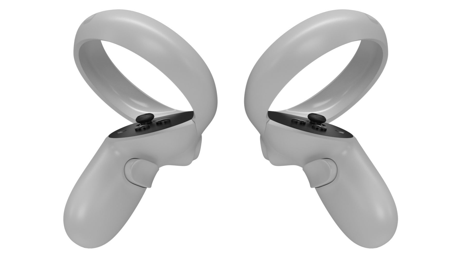 Oculus Quest 2 with Controllers 3D model_3