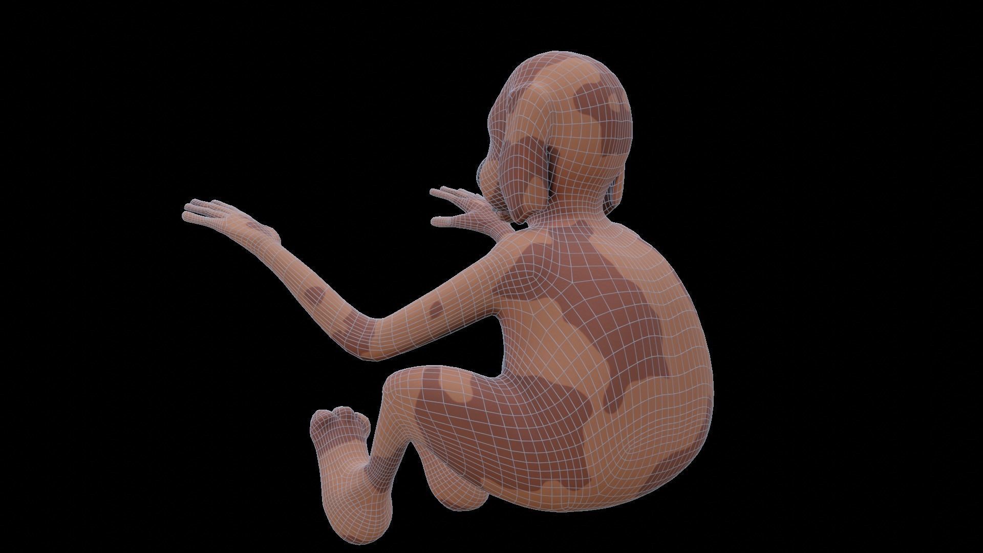 cute dog Low-poly 3D model_7