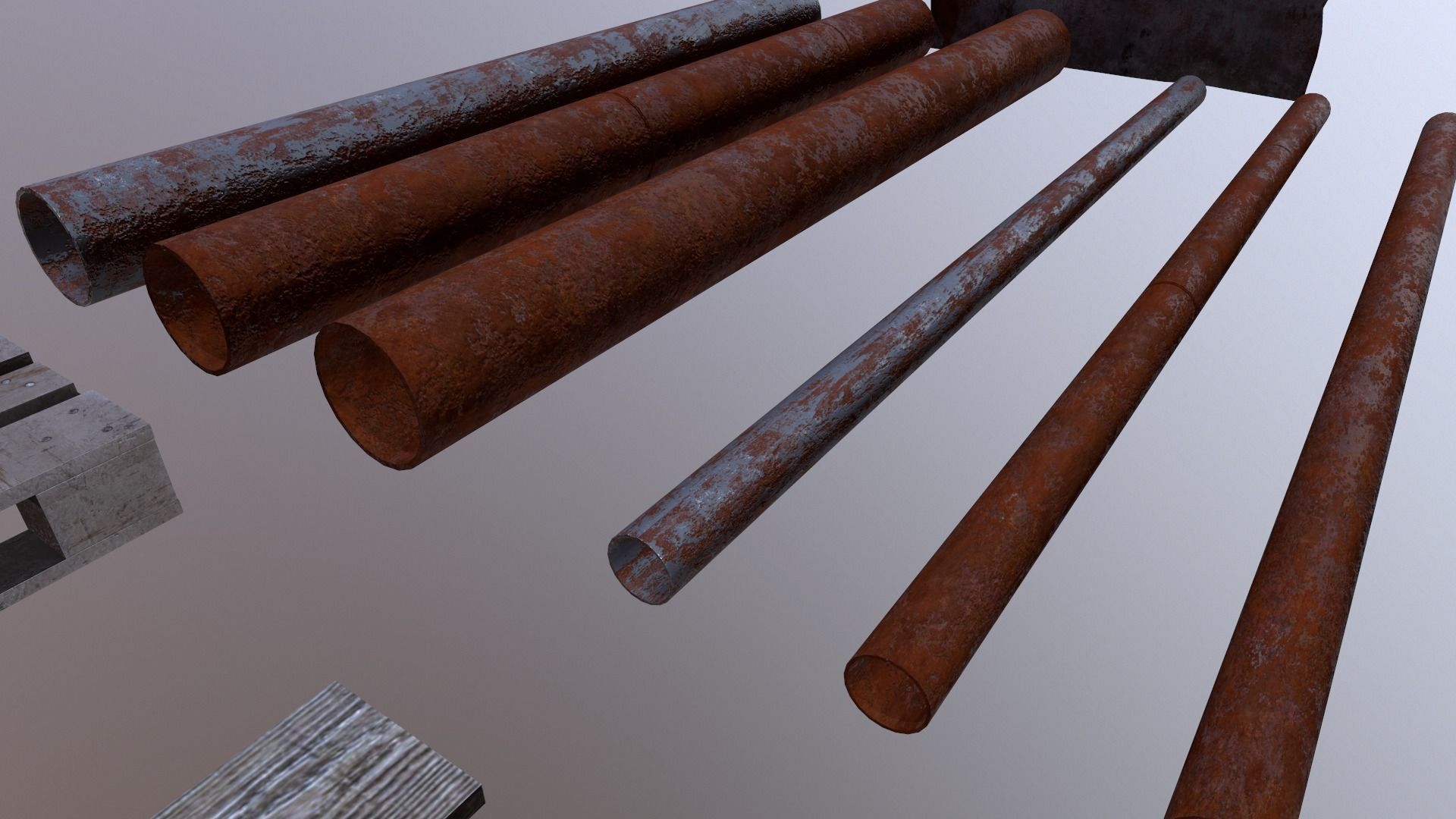 Industrial props pack Low-poly 3D model_6