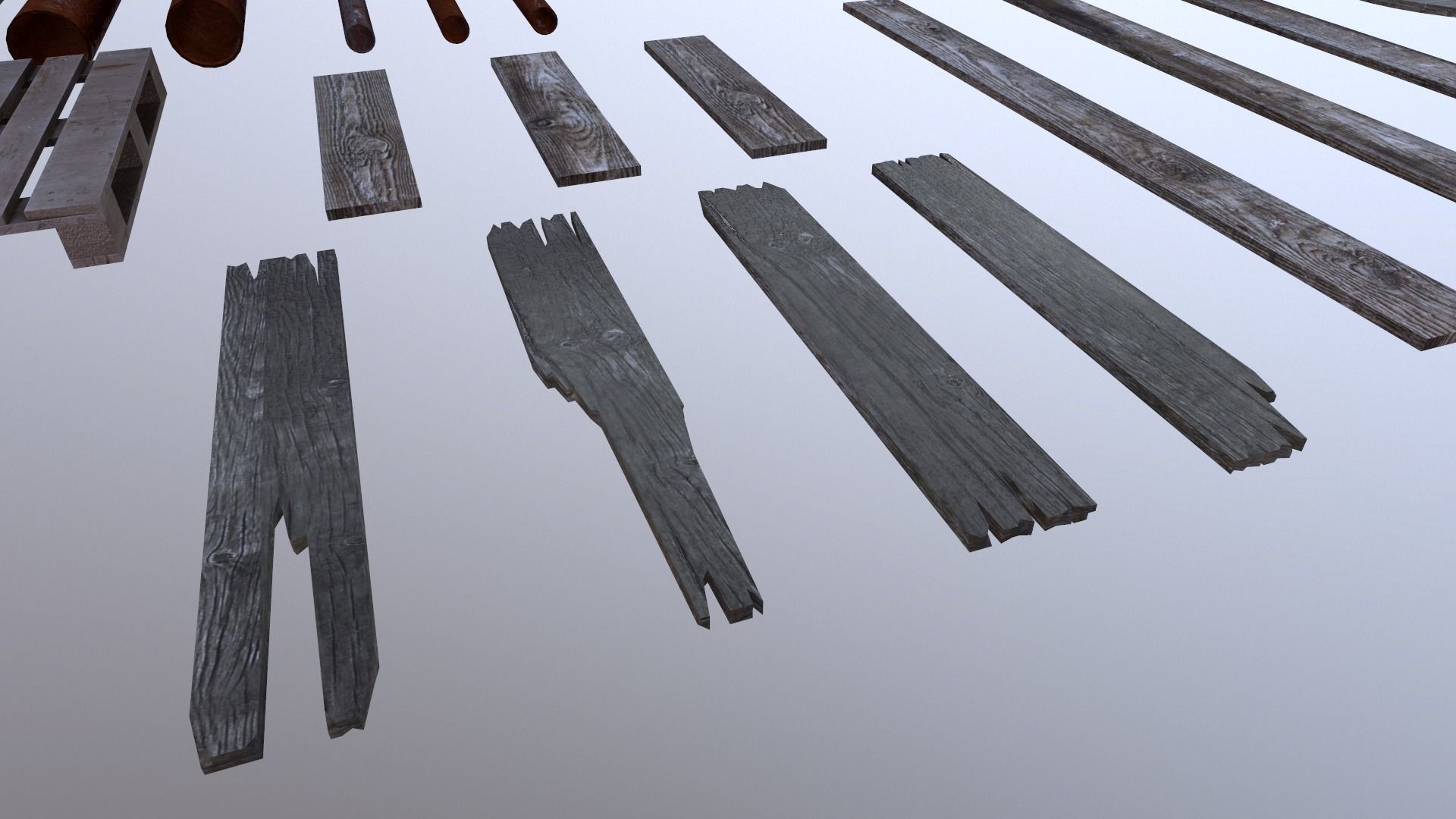 Industrial props pack Low-poly 3D model_4