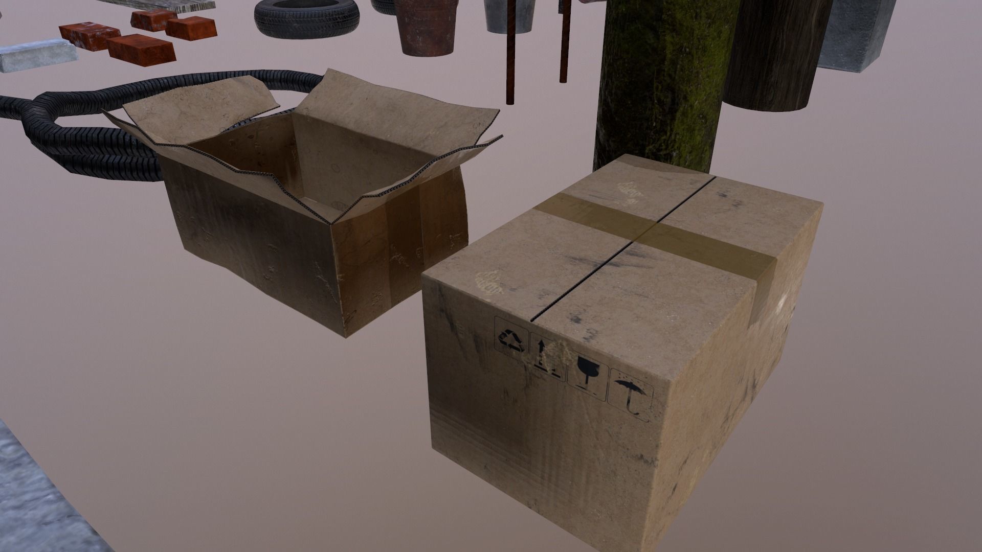 Industrial props pack Low-poly 3D model_11