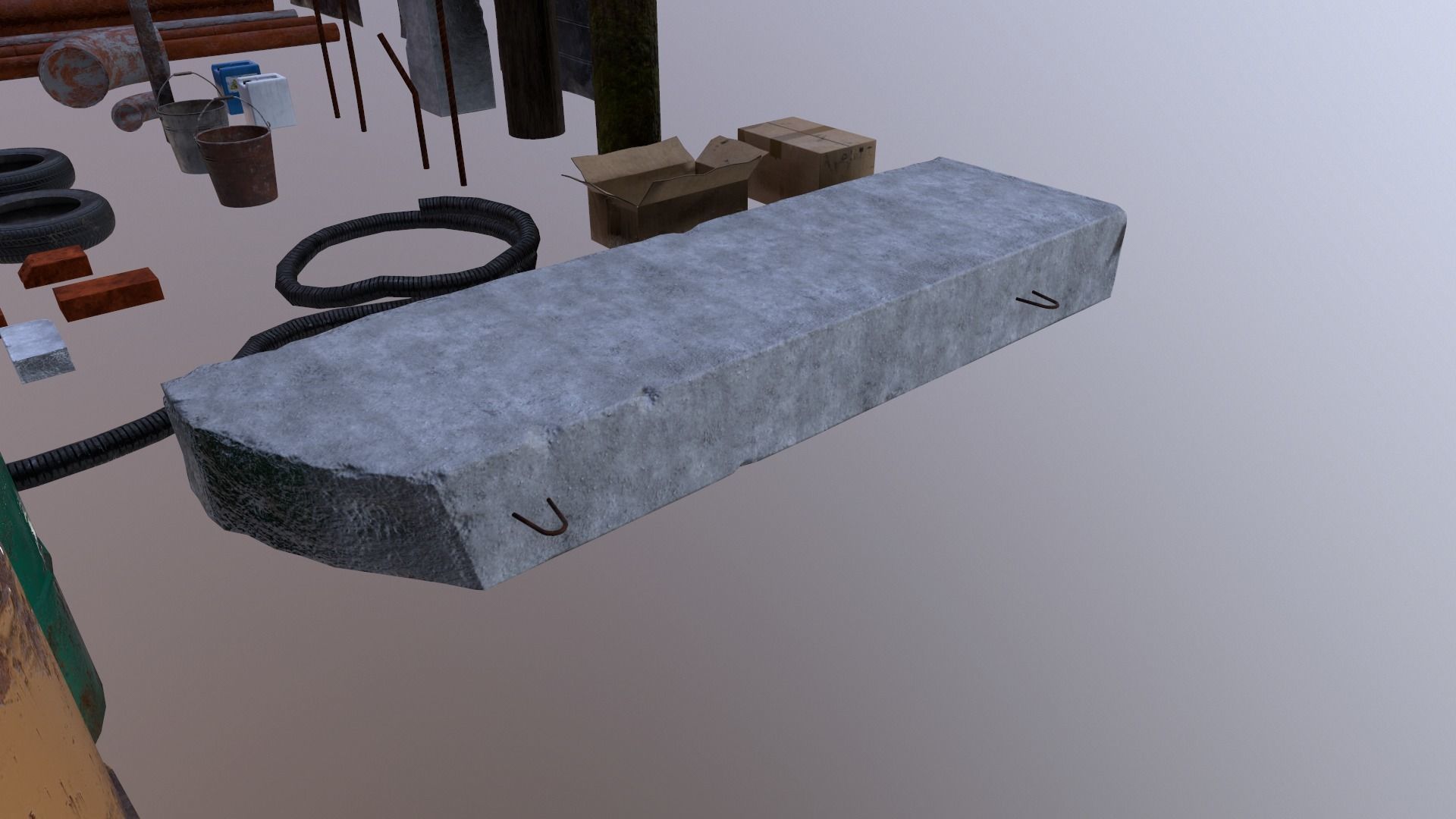 Industrial props pack Low-poly 3D model_13