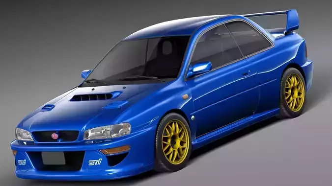 Subaru Impreza STi 22b 1993-2000 3D model