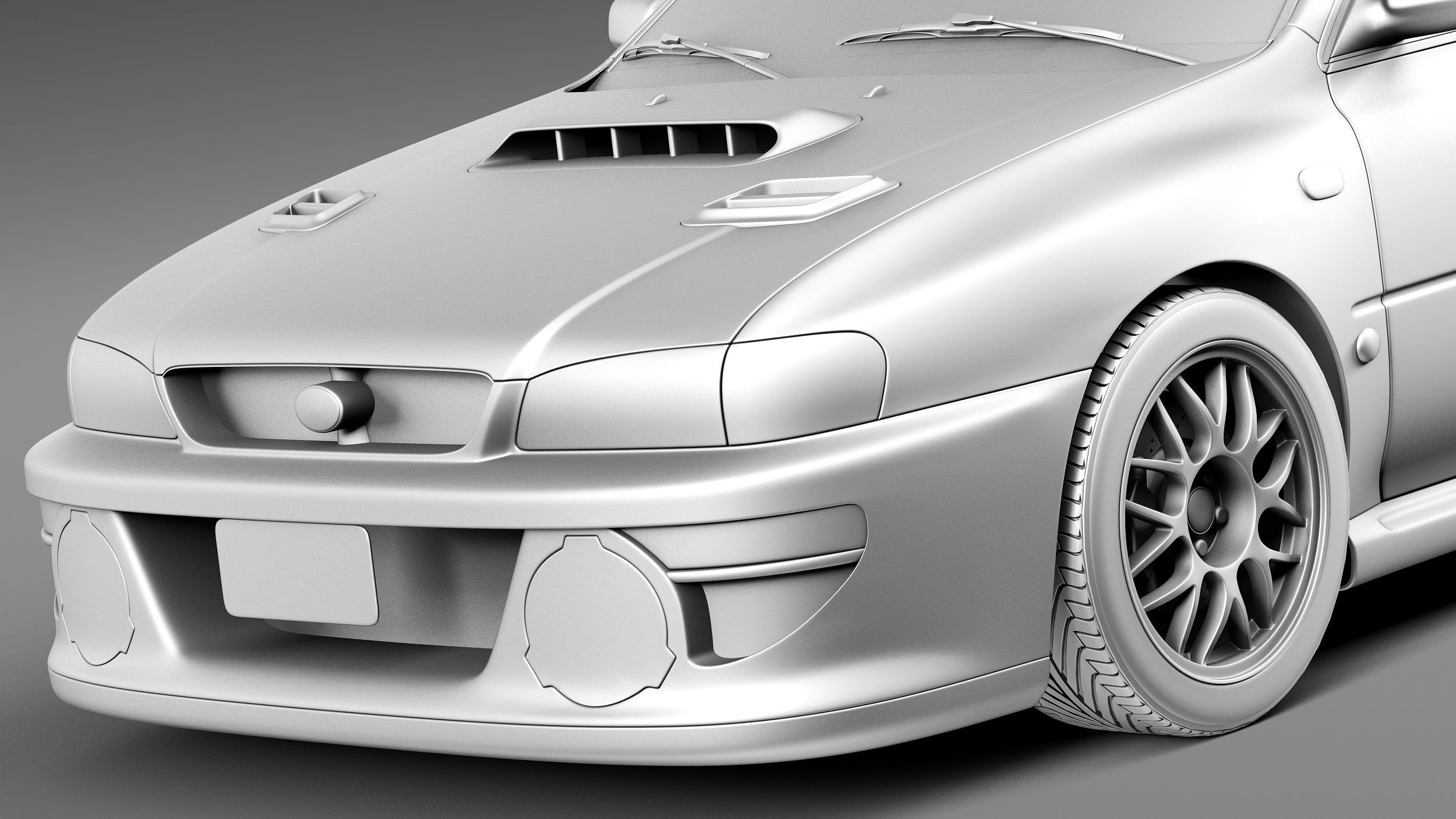 Subaru Impreza STi 22b 1993-2000 3D model_10