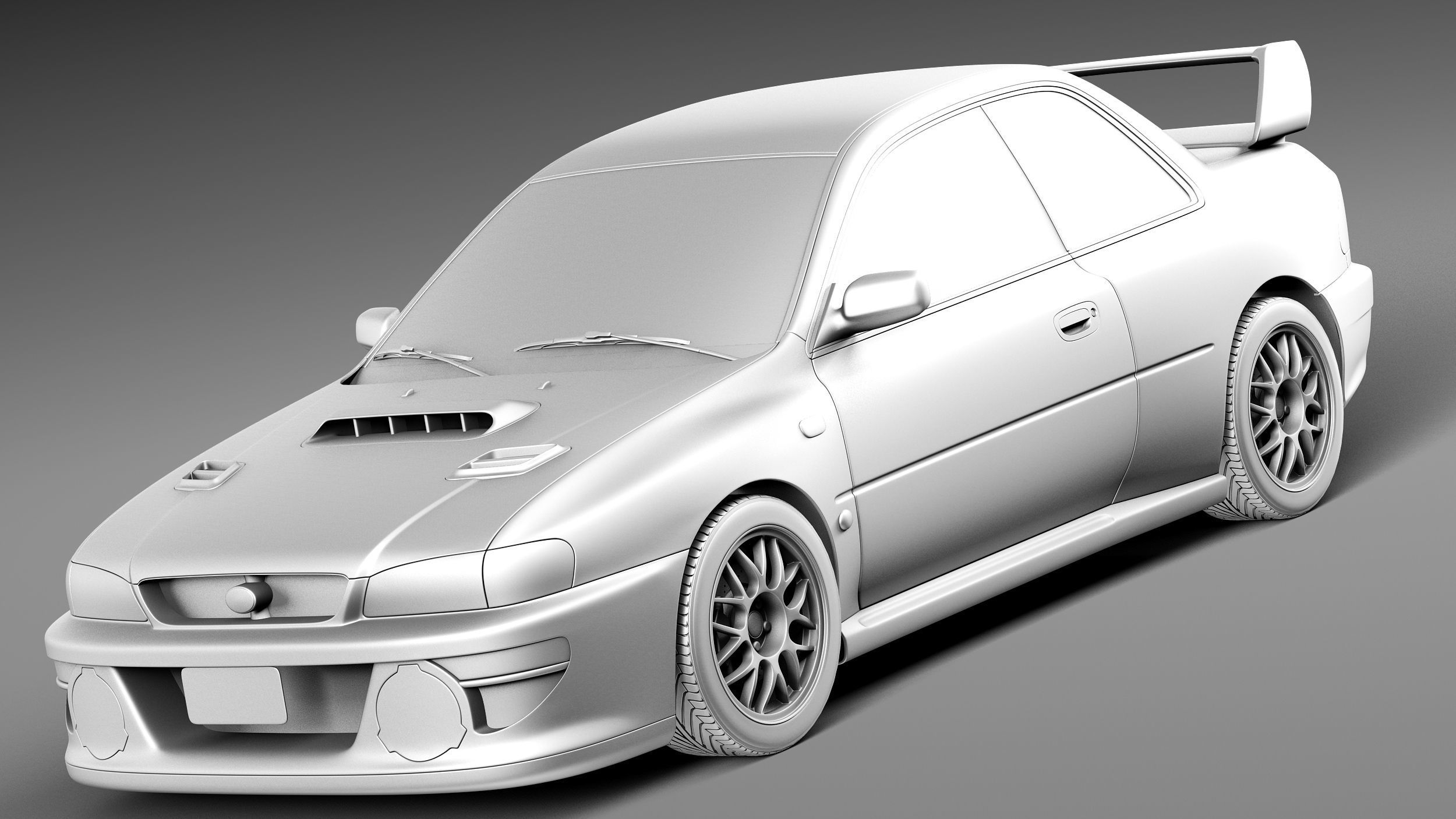Subaru Impreza STi 22b 1993-2000 3D model_8