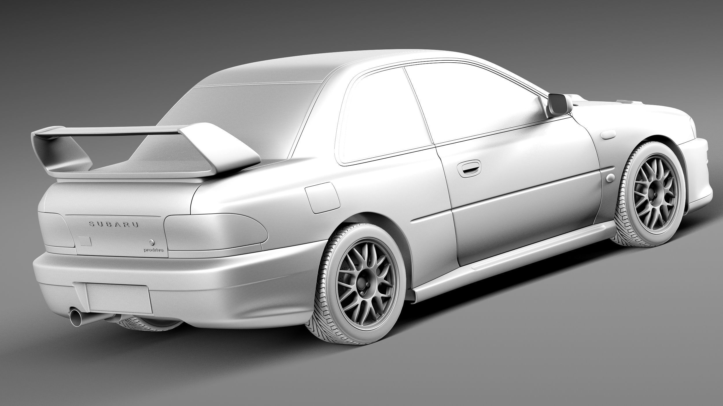 Subaru Impreza STi 22b 1993-2000 3D model_12
