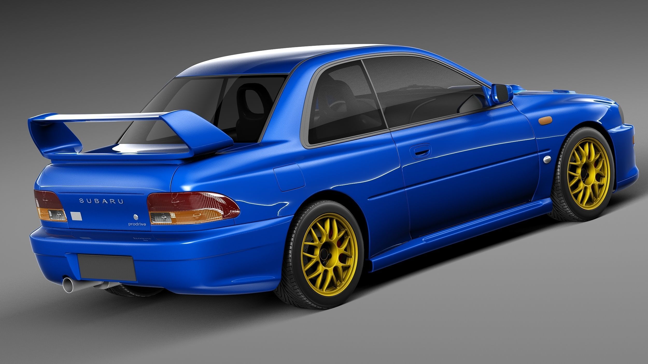 Subaru Impreza STi 22b 1993-2000 3D model_4