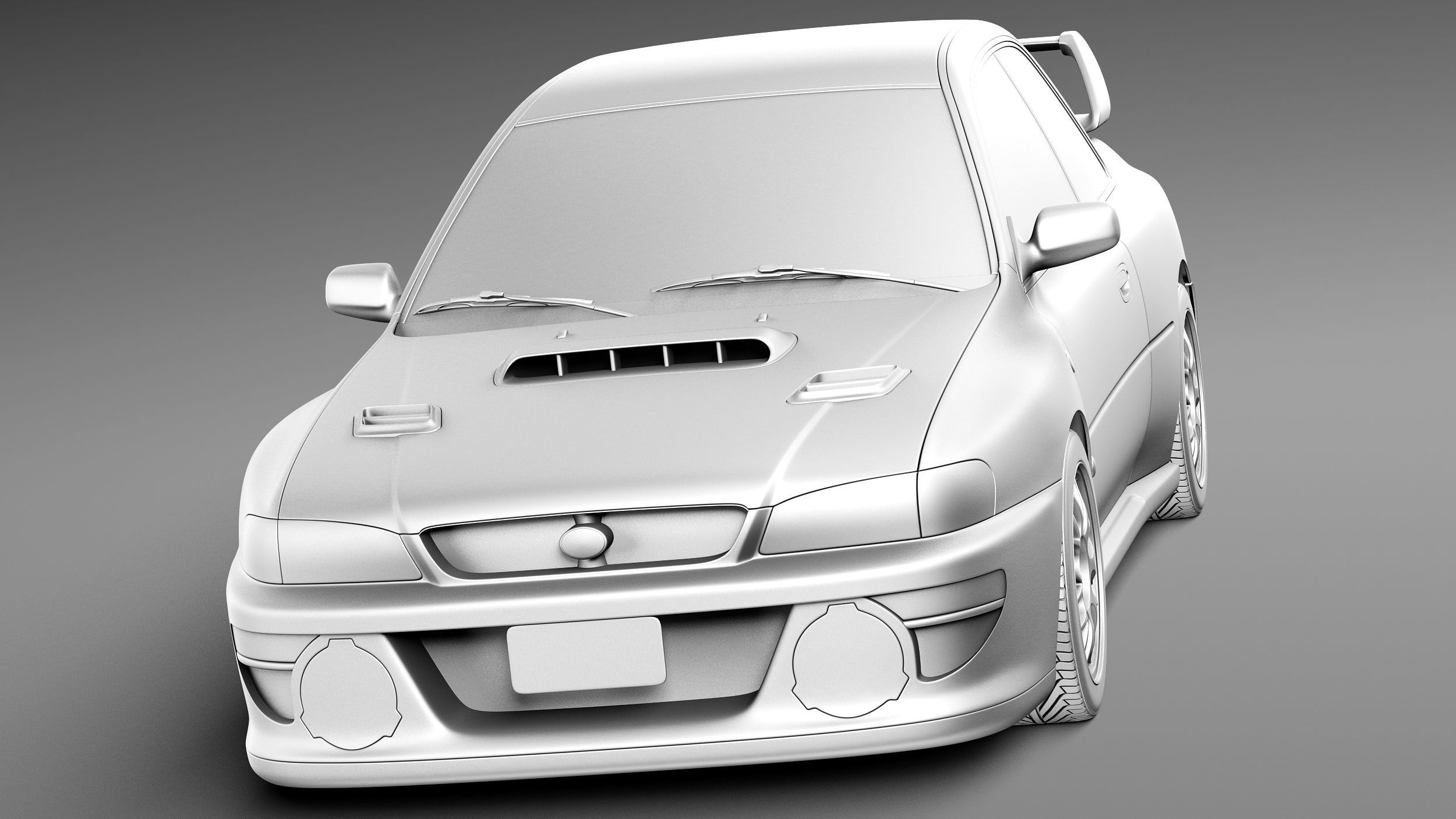 Subaru Impreza STi 22b 1993-2000 3D model_9