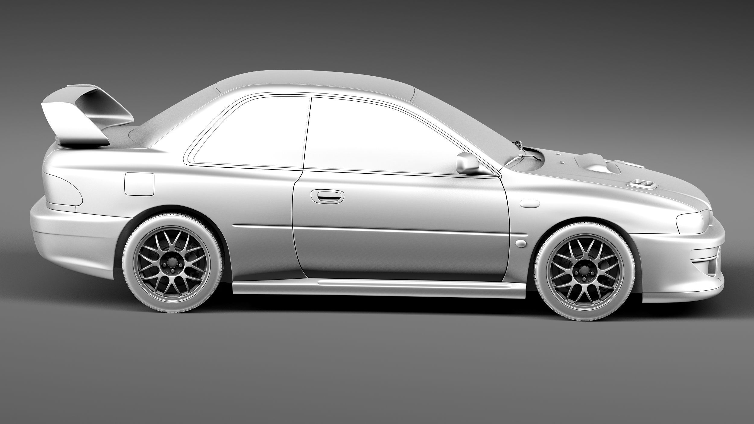 Subaru Impreza STi 22b 1993-2000 3D model_14