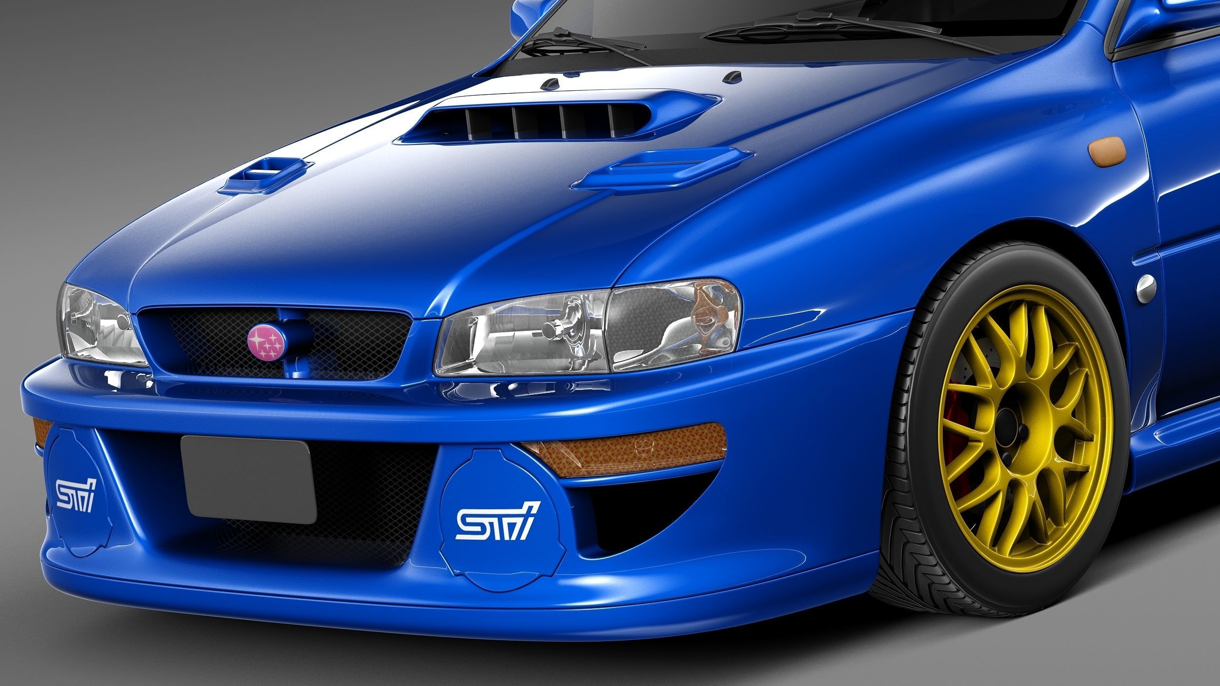 Subaru Impreza STi 22b 1993-2000 3D model_2