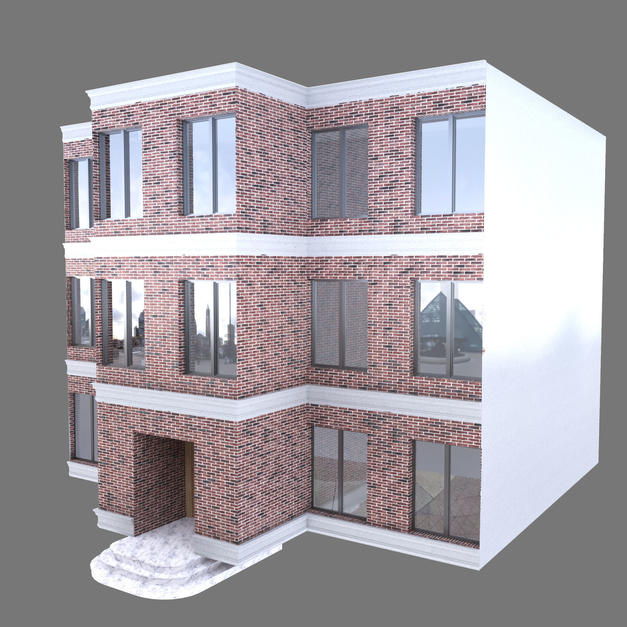 Building brick 3D model_1