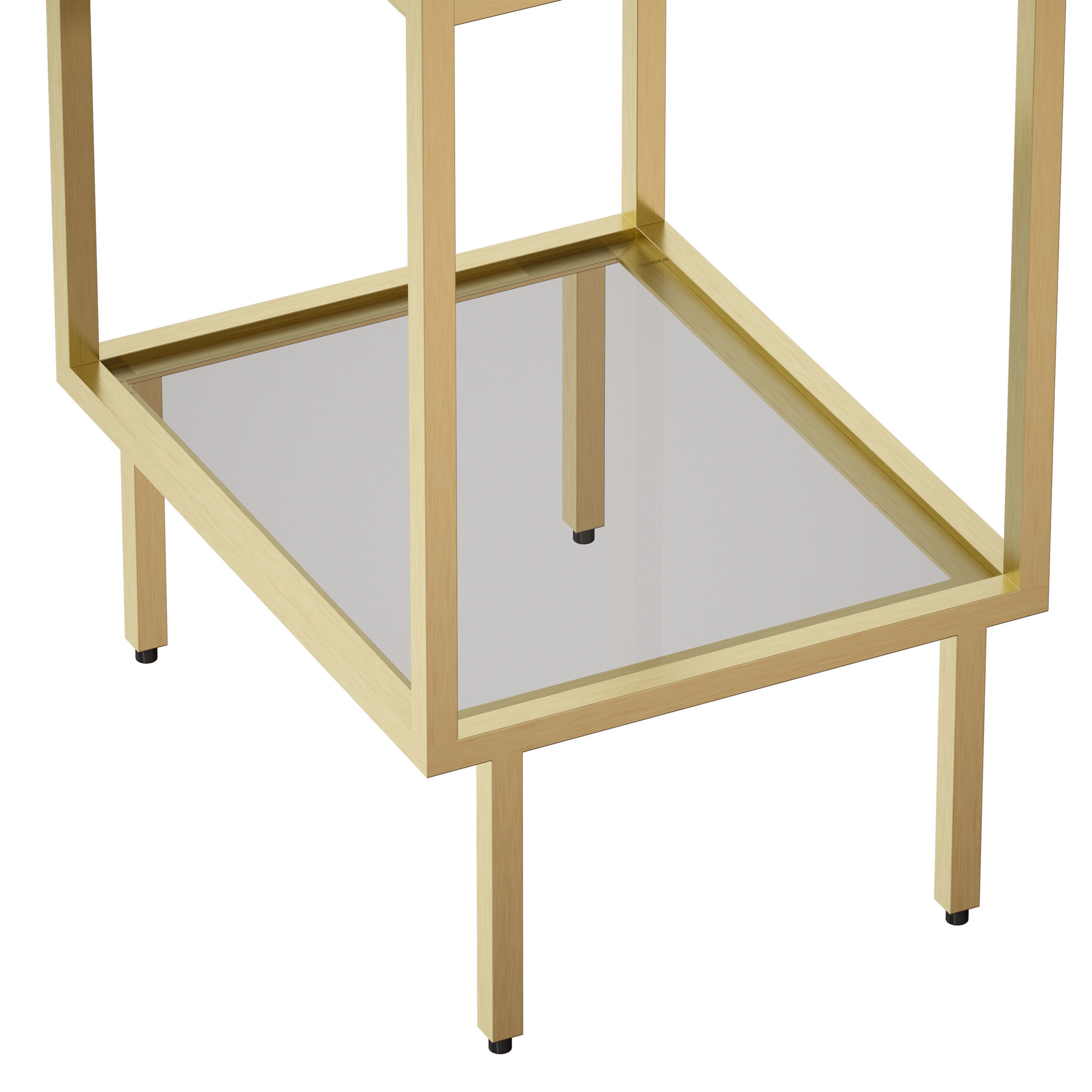 Winslet Wood and Marble Console Table Crate and Barrel 3D model_11