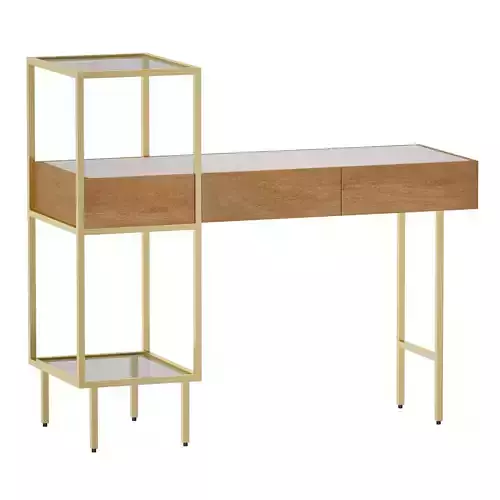 Winslet Wood and Marble Console Table Crate and Barrel