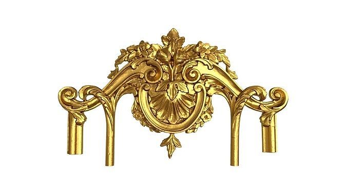 Classic decor ornament v-3D model 64 3D model