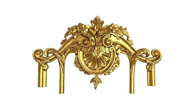 Classic decor ornament v-3D model 64 3D model