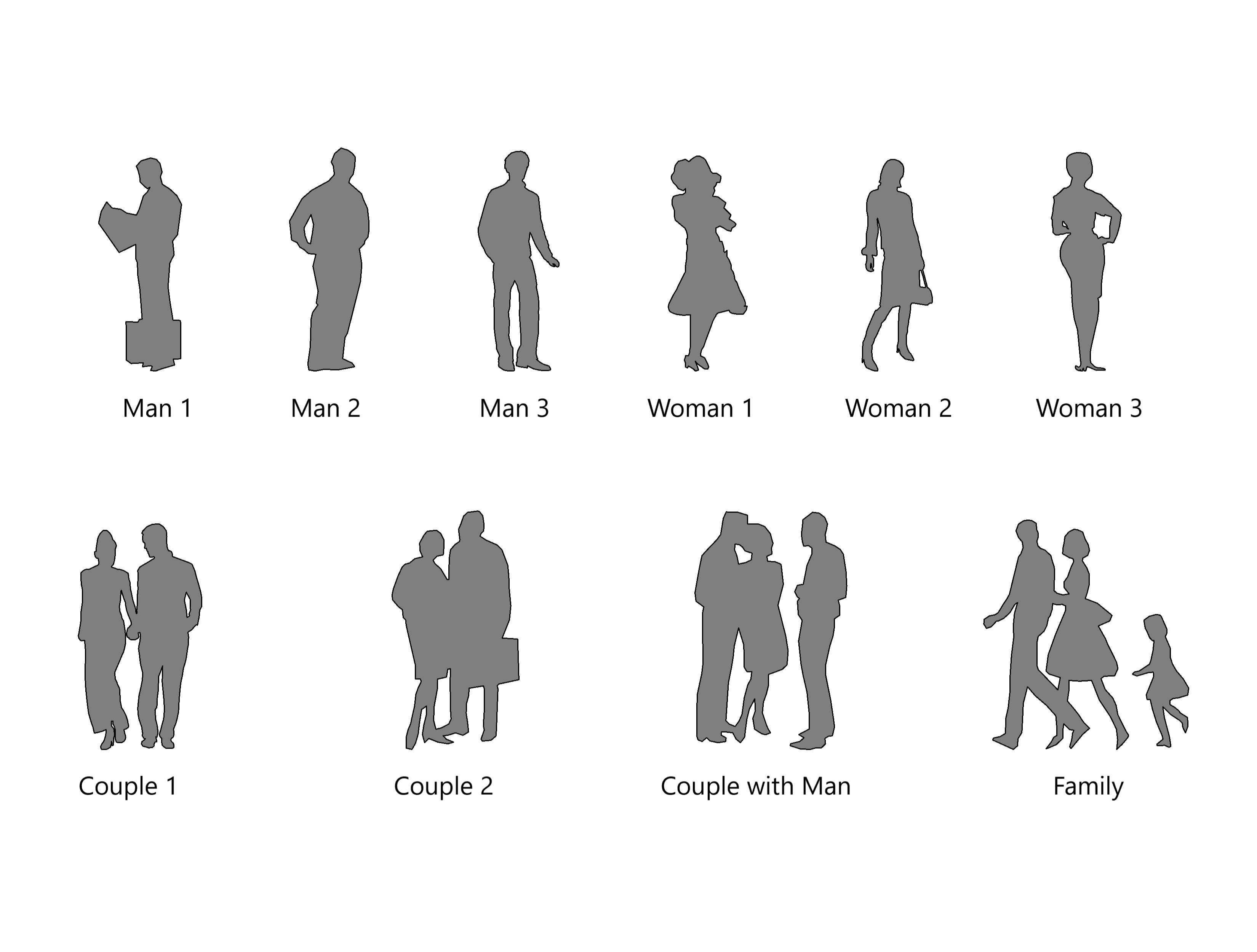People Graphic Symbols - Revit Family Collection 3D model | CGTrader