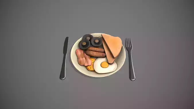 Stylized Full English Breakfast