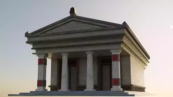 Greek Temple- generic temple Low-poly 3D model