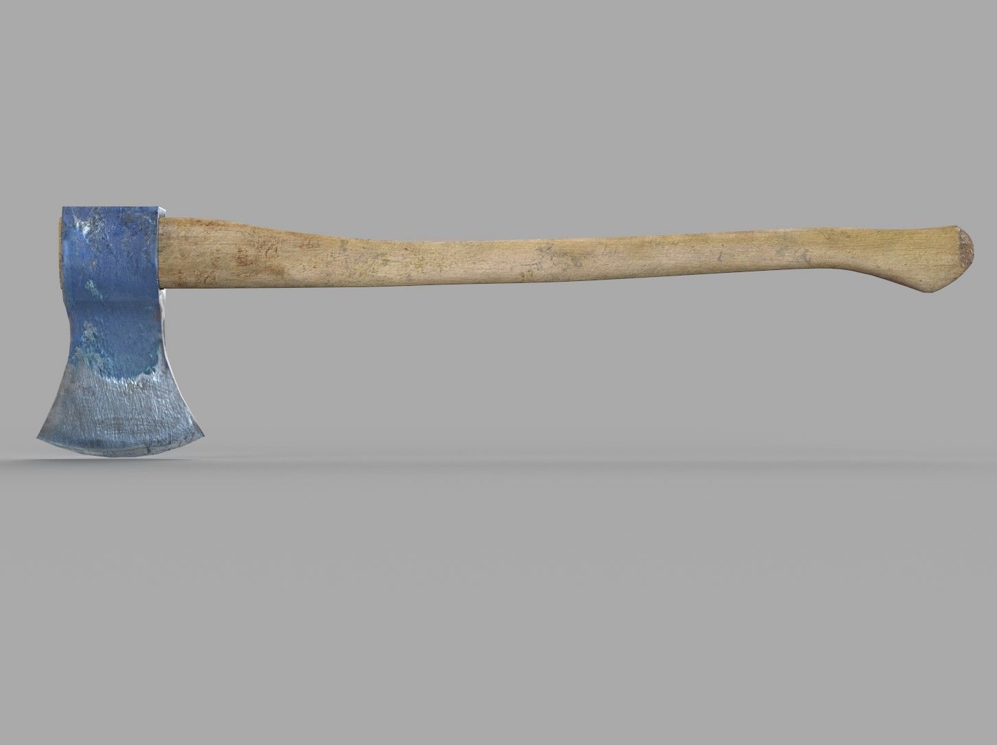 Realistic Ax worn-out Low-poly 3D model_7