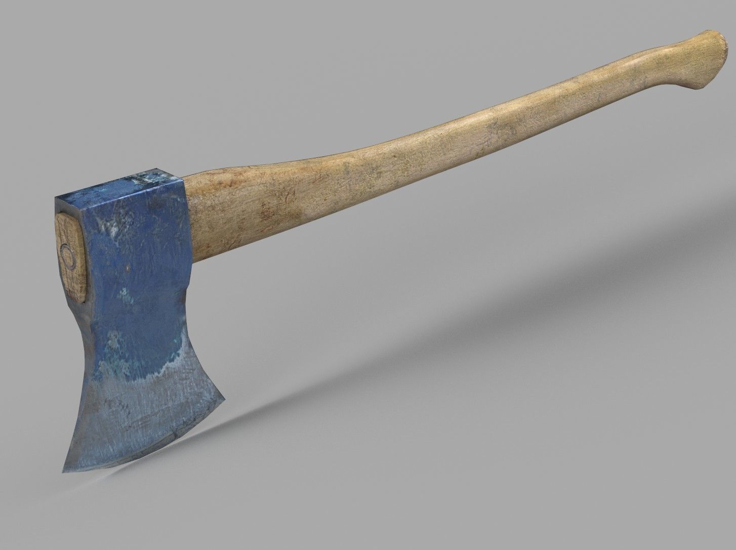 Realistic Ax worn-out Low-poly 3D model_1