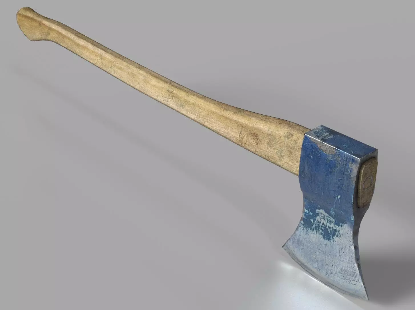 Realistic Ax worn-out Low-poly 3D model_0