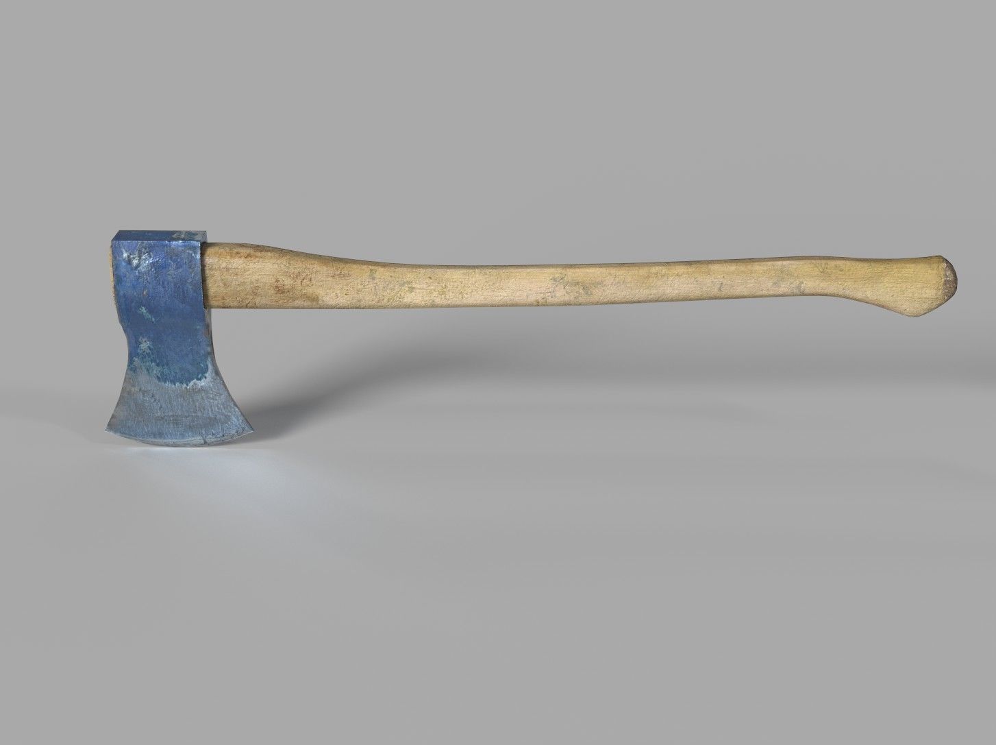 Realistic Ax worn-out Low-poly 3D model_3