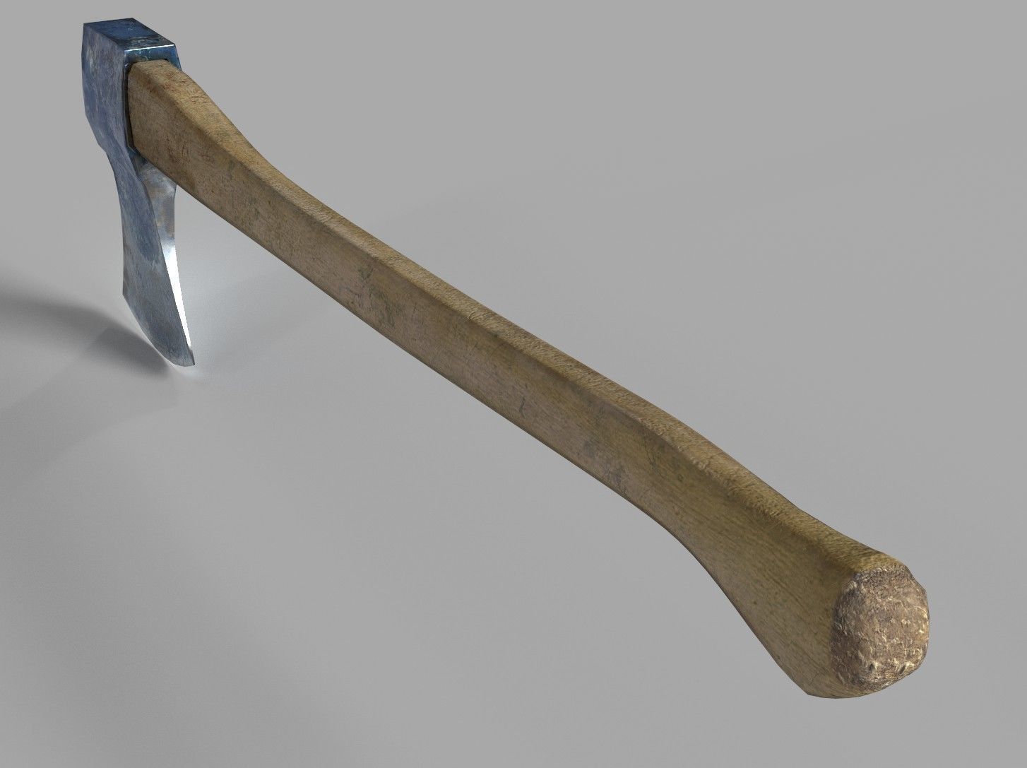 Realistic Ax worn-out Low-poly 3D model_5