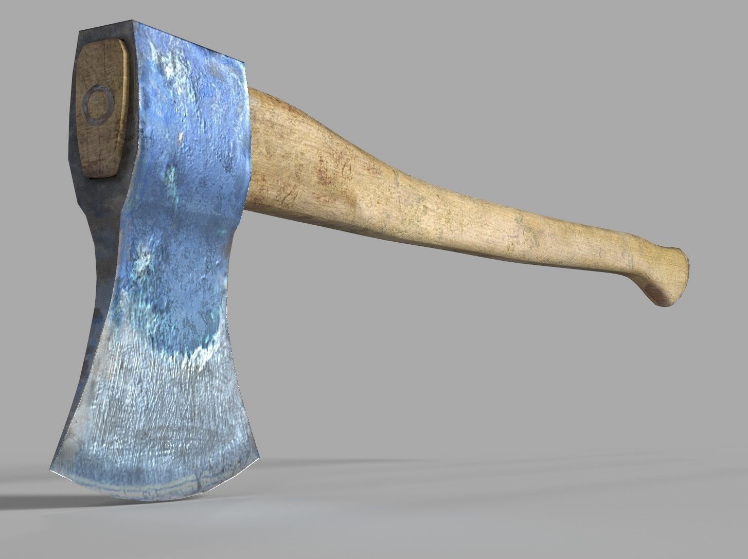 Realistic Ax worn-out Low-poly 3D model_2