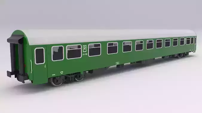 Passenger Train Car Green