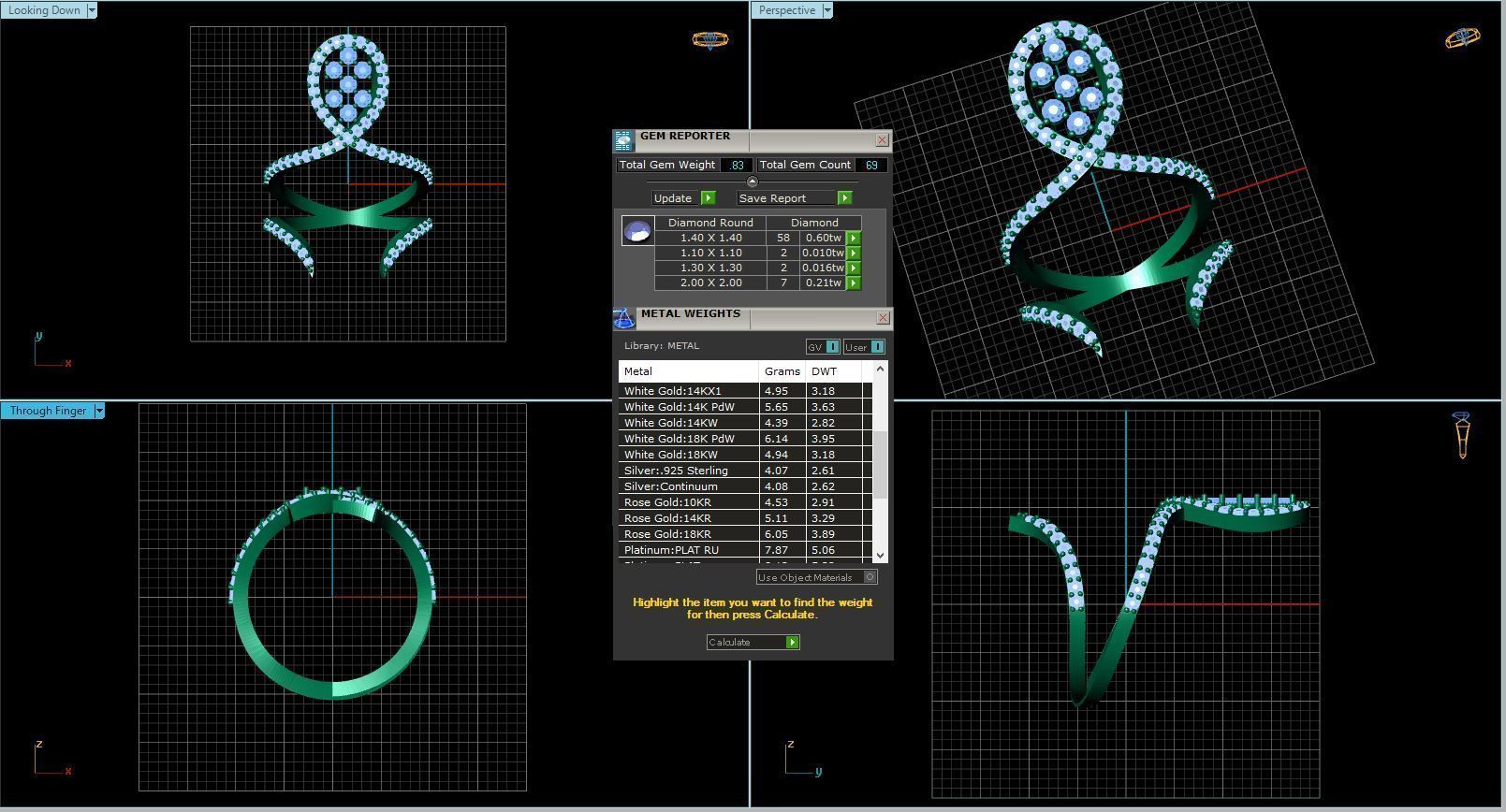 Diamond ring 3D print model_5