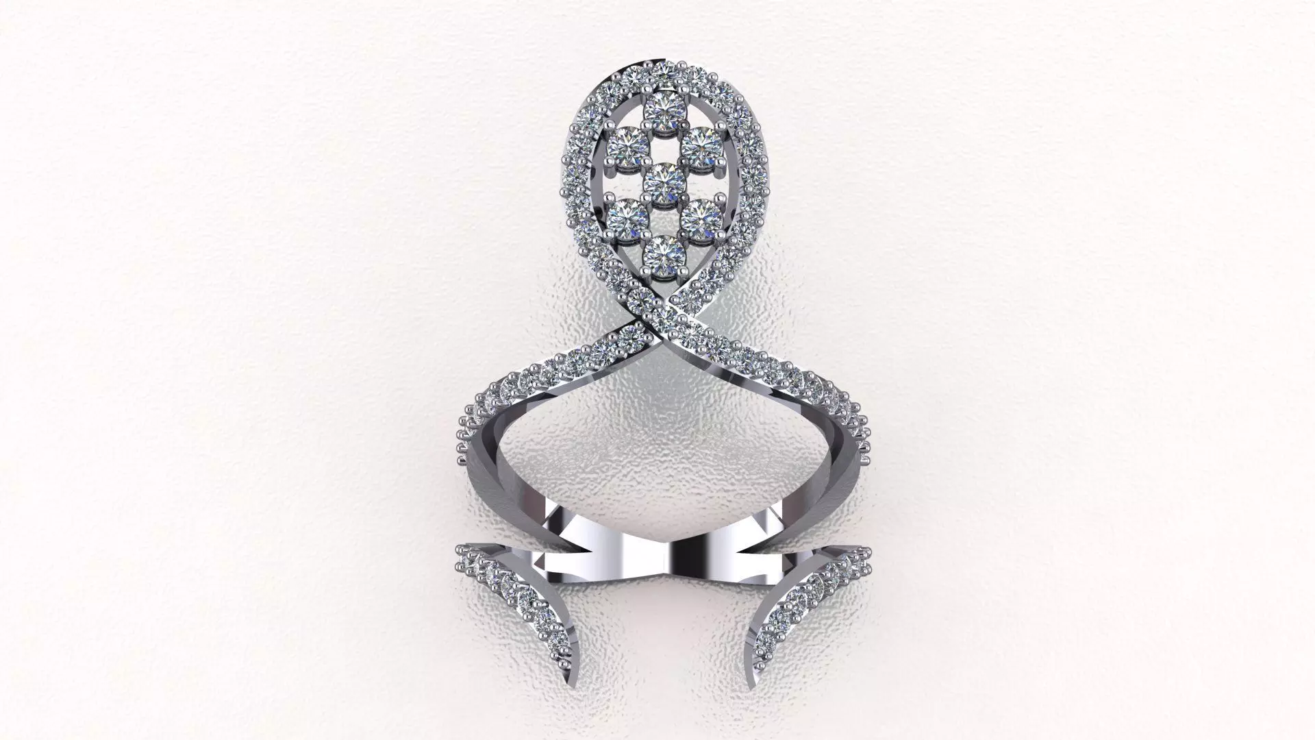 Diamond ring 3D print model_0