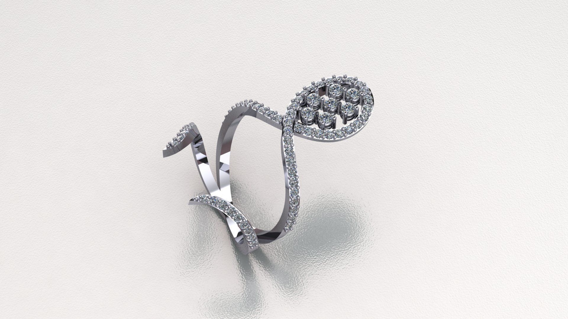 Diamond ring 3D print model_1