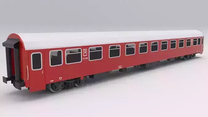 Passenger Train Car Red