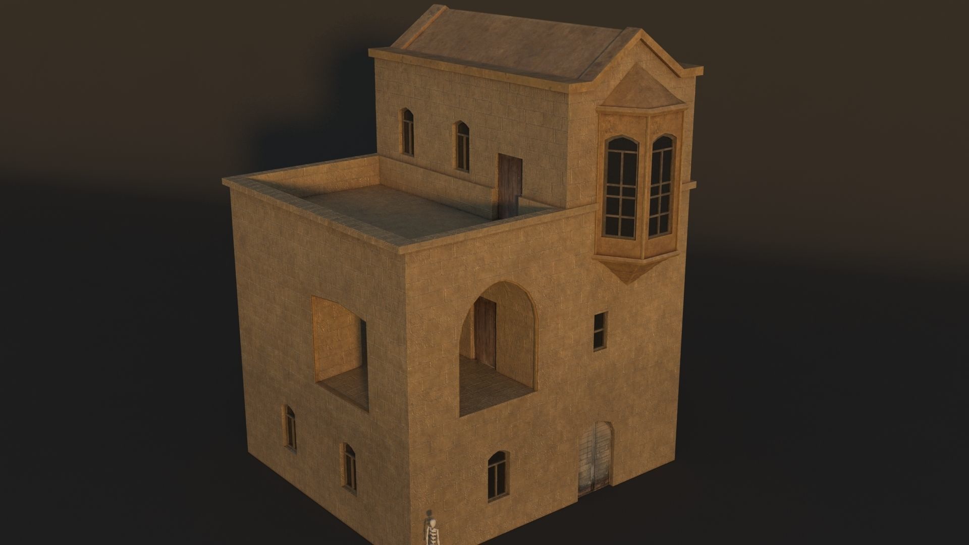 36 Mardin Old Houses Set Buildings 3D model Low-poly 3D model_43