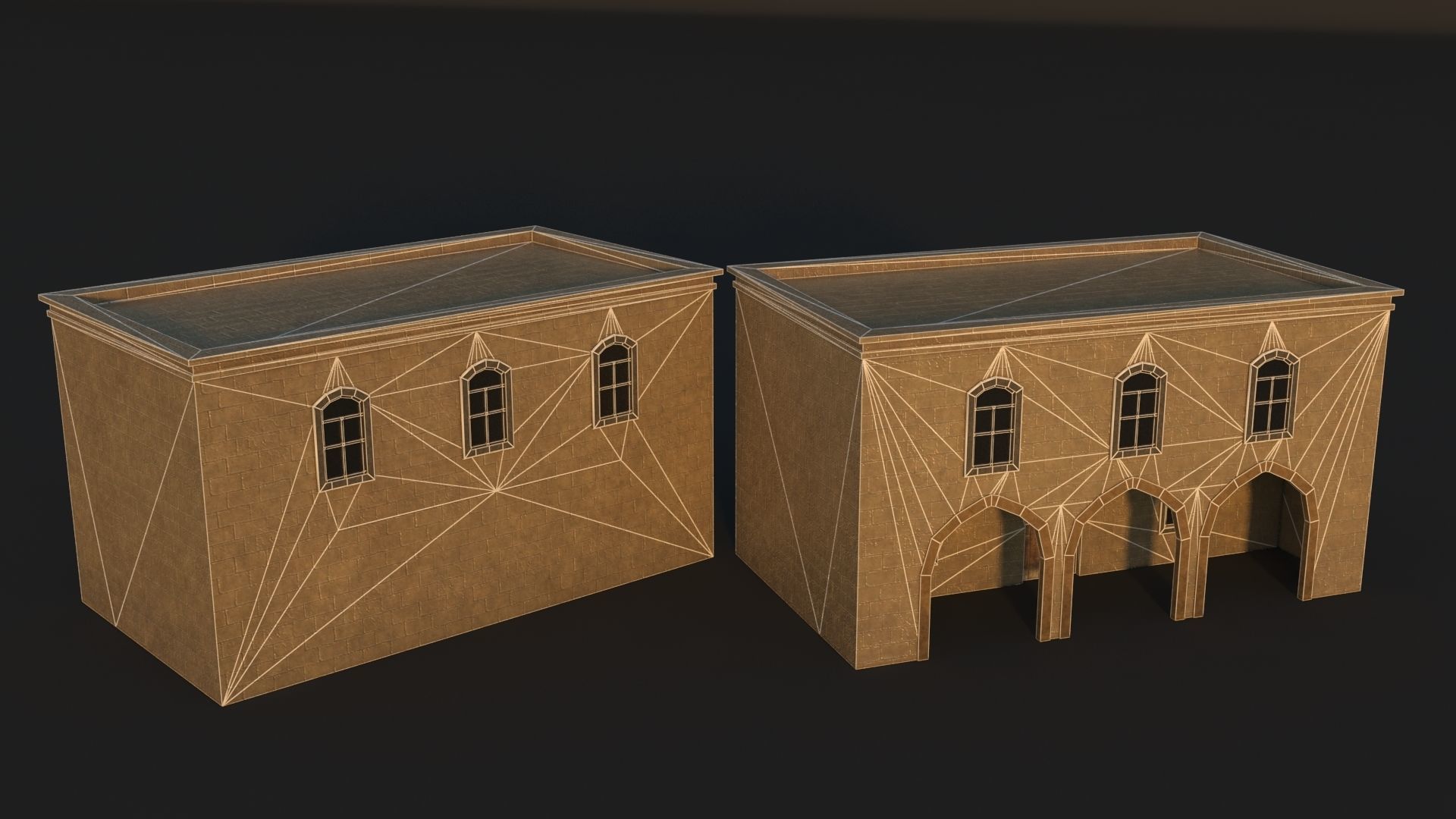 36 Mardin Old Houses Set Buildings 3D model Low-poly 3D model_24